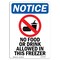 Signmission OSHA Sign, 10" H, Aluminum, No Food Or Drink Allowed Sign With Symbol, Portrait, V-14583 OS-NS-A-710-V-14583 - alternate 1